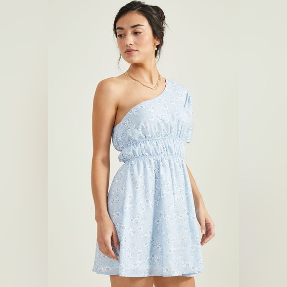 Altard state. NWT. One shoulder blue dress. Medium. - Picture 1 of 2
